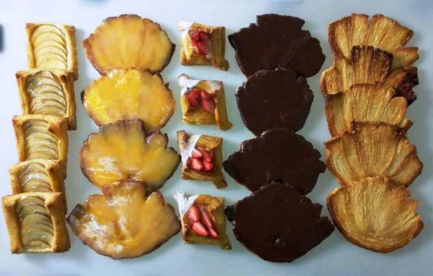 Surtido de palmeras y hojaldres de La Rosa de Oro