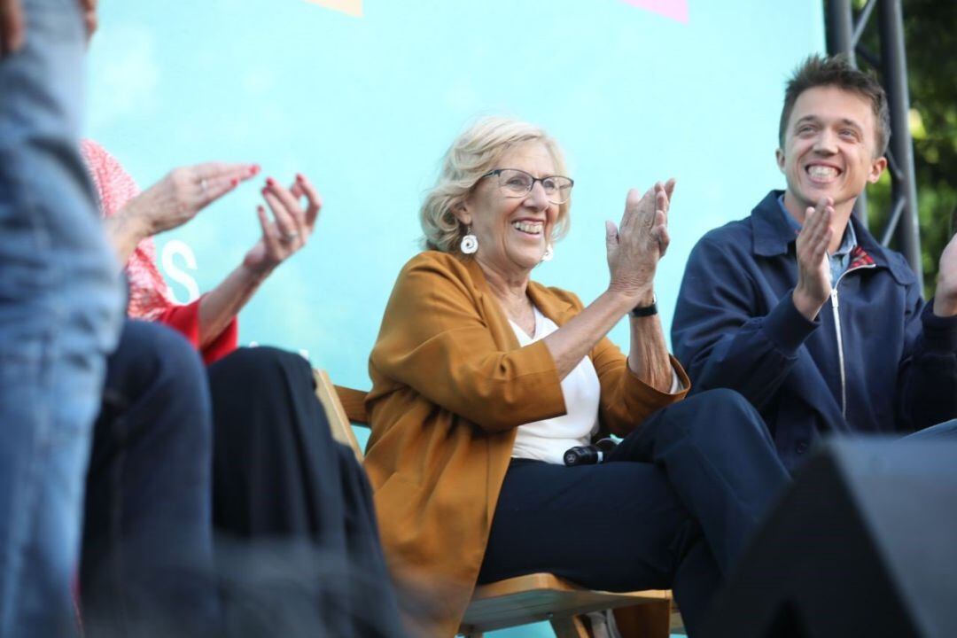 Carmena junto a Íñigo Errejón, candidato de Más Madrid en la Comunidada el pasado 26M.