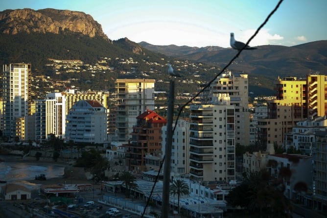 Imagen de la costa de Calpe (en Alicante) realizada por la organización ecologista Greenpeace