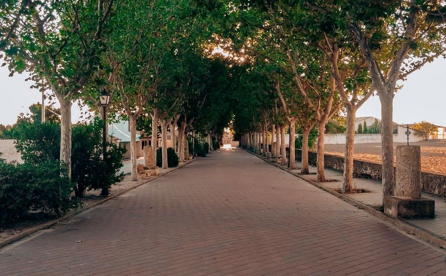 Paseo del Convento en Santa María del Campo Rus (Cuenca).