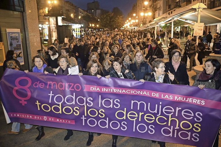 Manifestación feminista en Santander. 