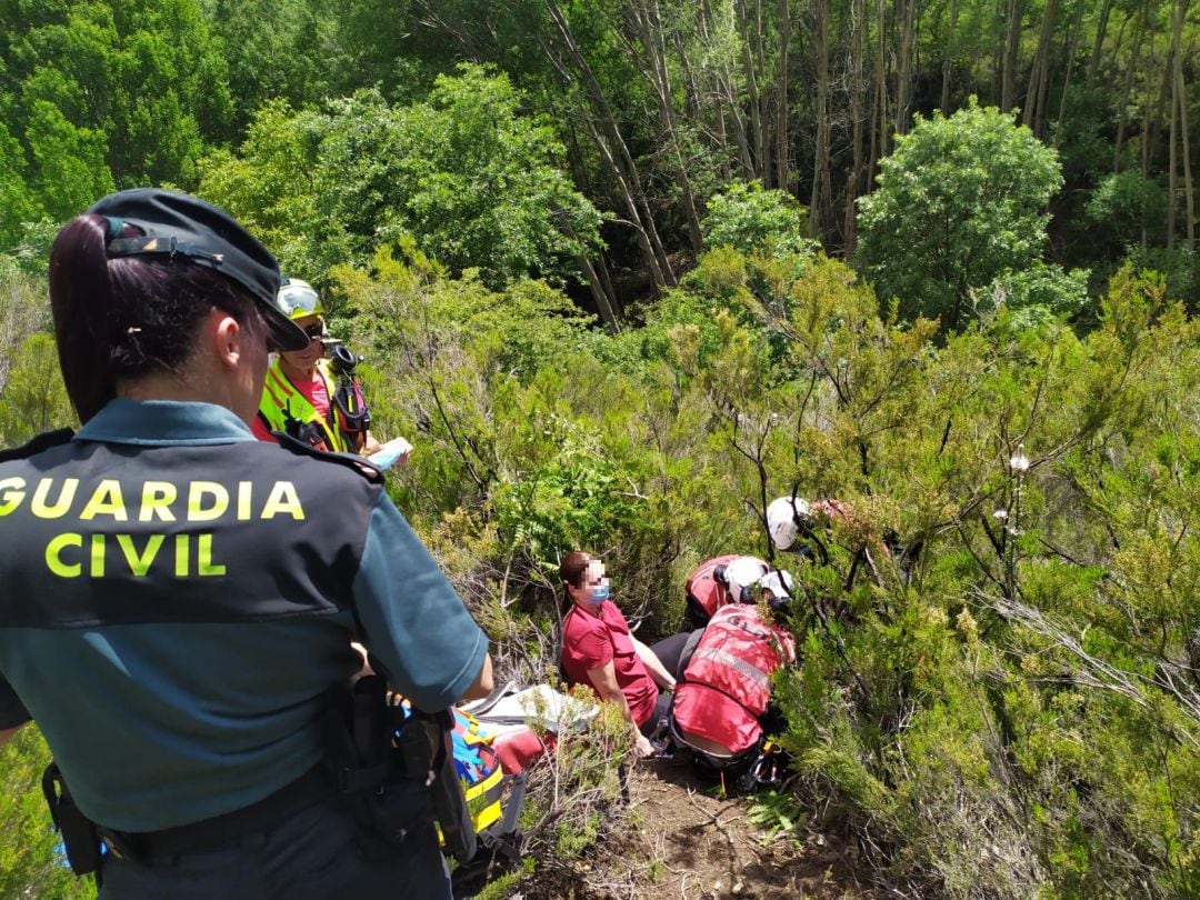 Rescate senderista accidentada