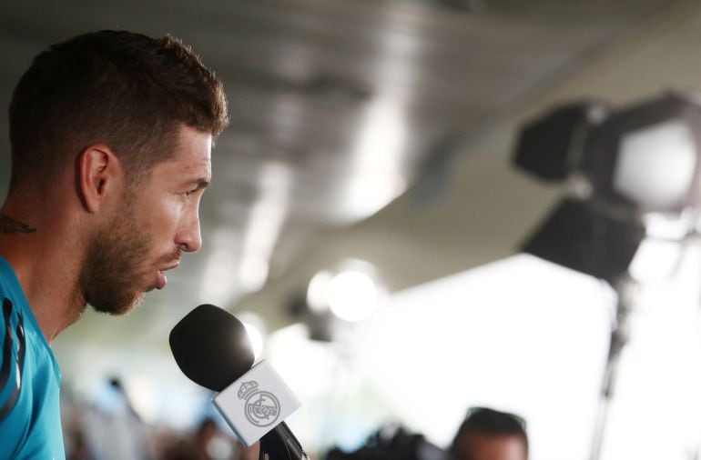 Ramos durante una rueda de prensa. 