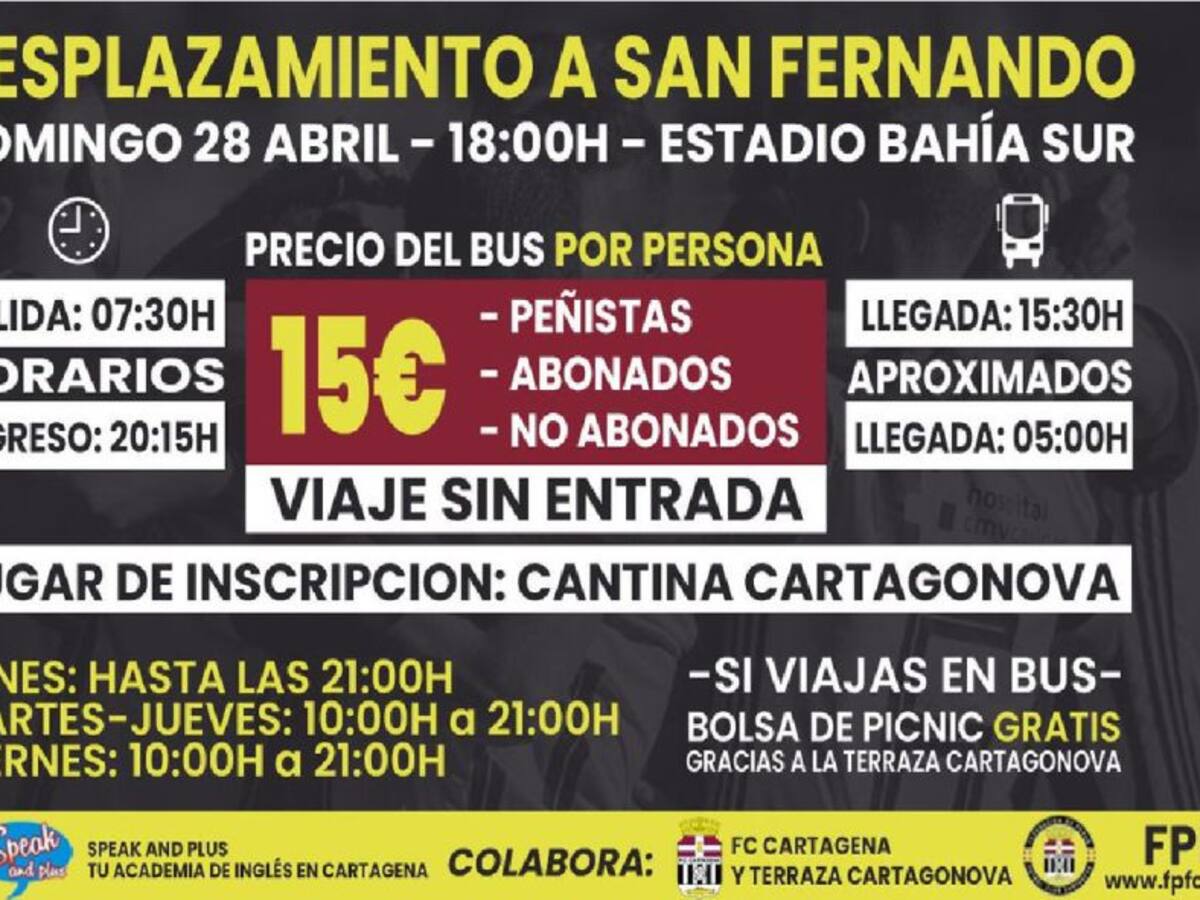 La Federación de Peñas organiza viaje a San Fernando por 15 euros