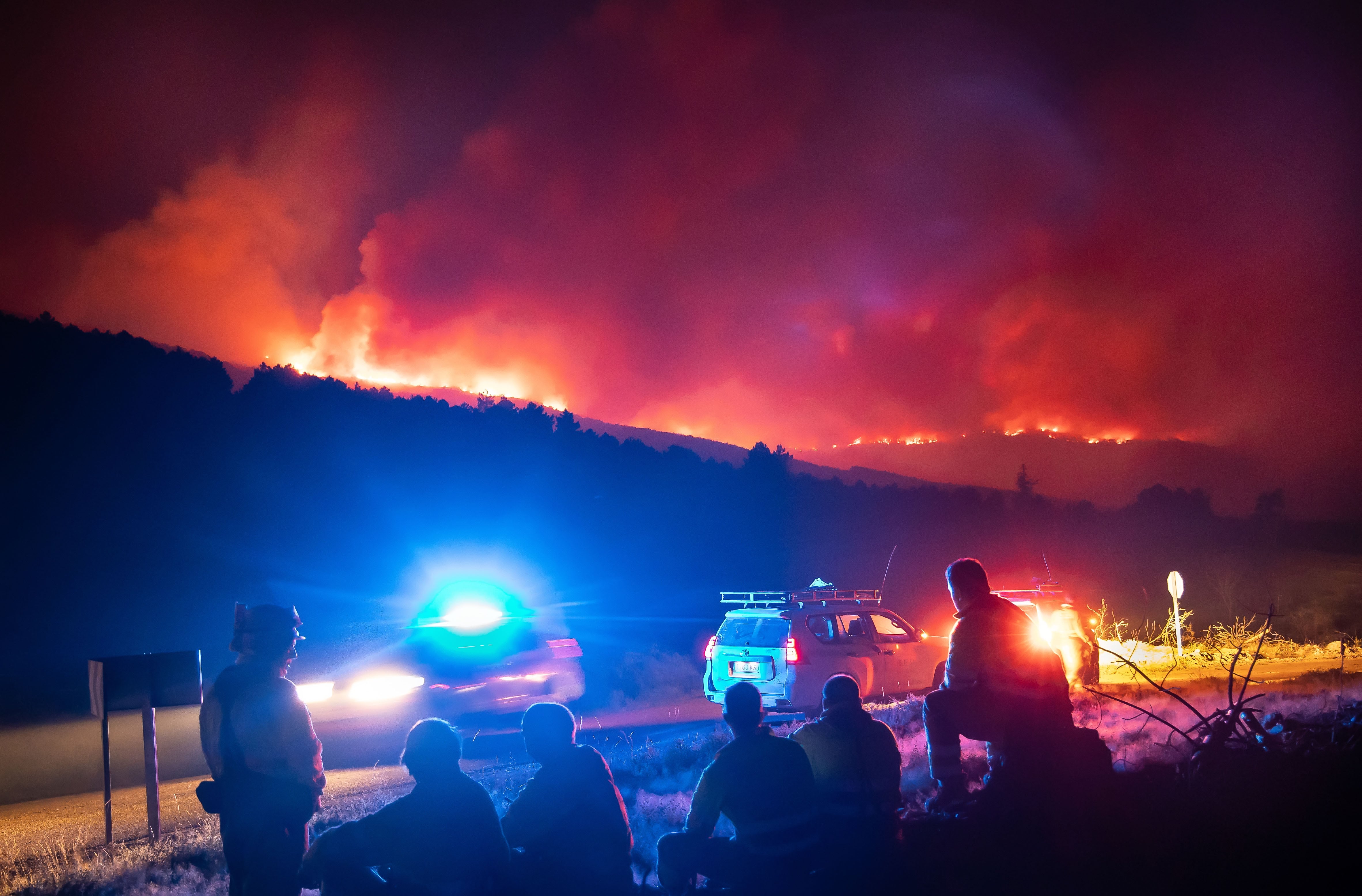 Incendio forestal en el Parque Natural de las Batuecas-Sierra de Francia, en el termino municipal de Monsagro y Serradilla del Arroyo(Salamanca)