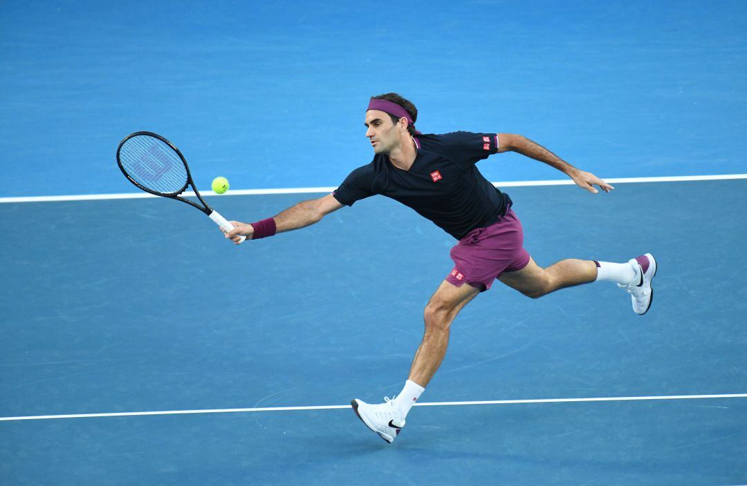 Roger Federer en el Open de Australia 2020 contra Djokovic