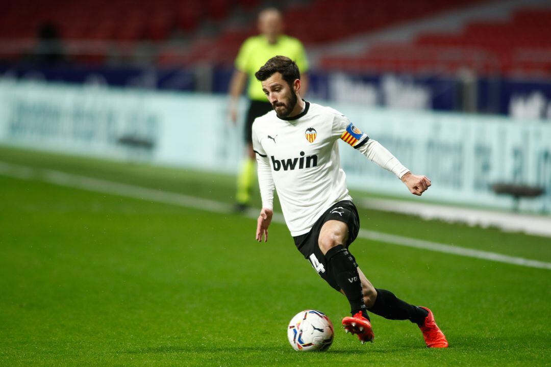 Jose Gaya of Valencia in action during the spanish league, La Liga, football match played between Atletico de Madrid and Valencia CF at Wanda Metropolitano stadium on january 24, 2021, in Madrid, Spain. AFP7 
 ONLY FOR USE IN SPAIN