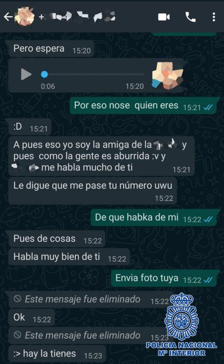 Conversaciones captadas por la Policía