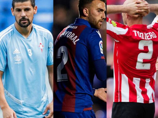 De izquierda a derecha: Nolito, Borja Mayoral y Gaizka Toquero