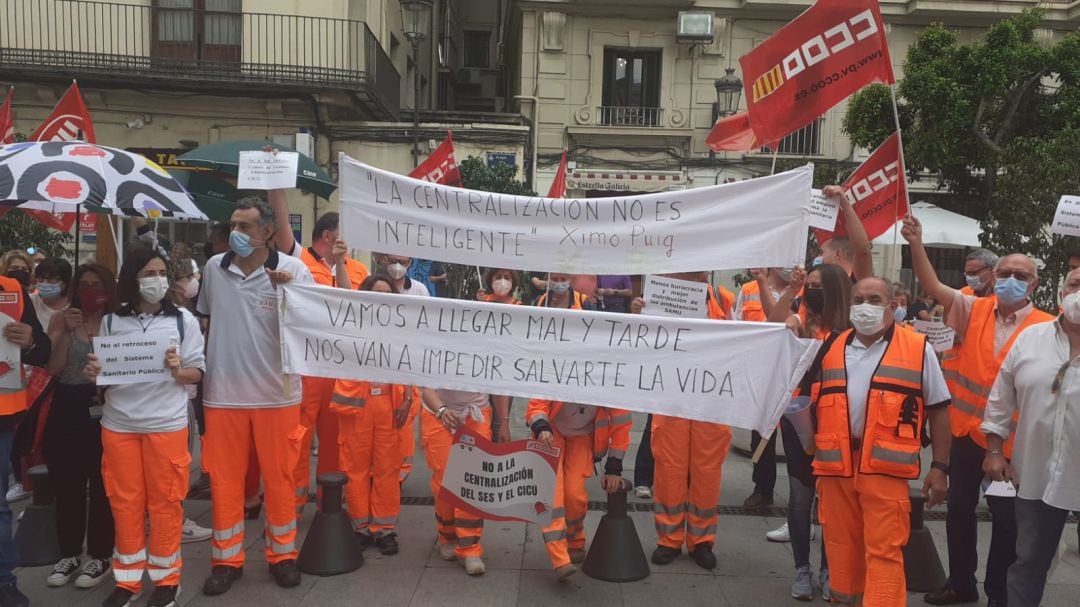 Protesta del CICU en Valencia