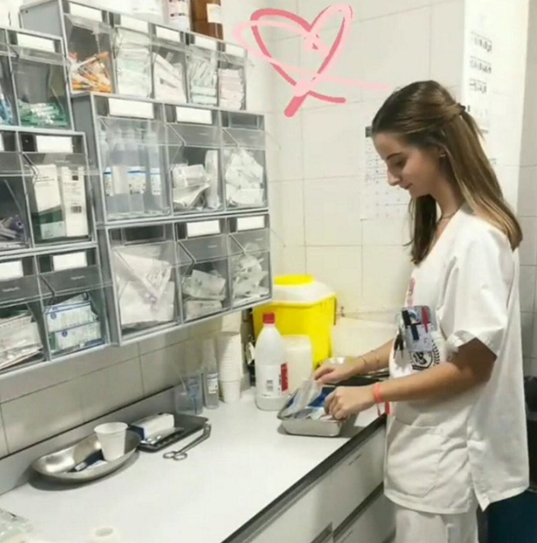 María Mata, sanitaria de Gandia, técnico de radiodiagnóstico en el Hospital  Infanta Leonor de Vallecas