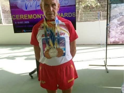 Ángel Cano brilla en el Campeonato Europeo Máster de Atletismo 2025 con tres medallas
