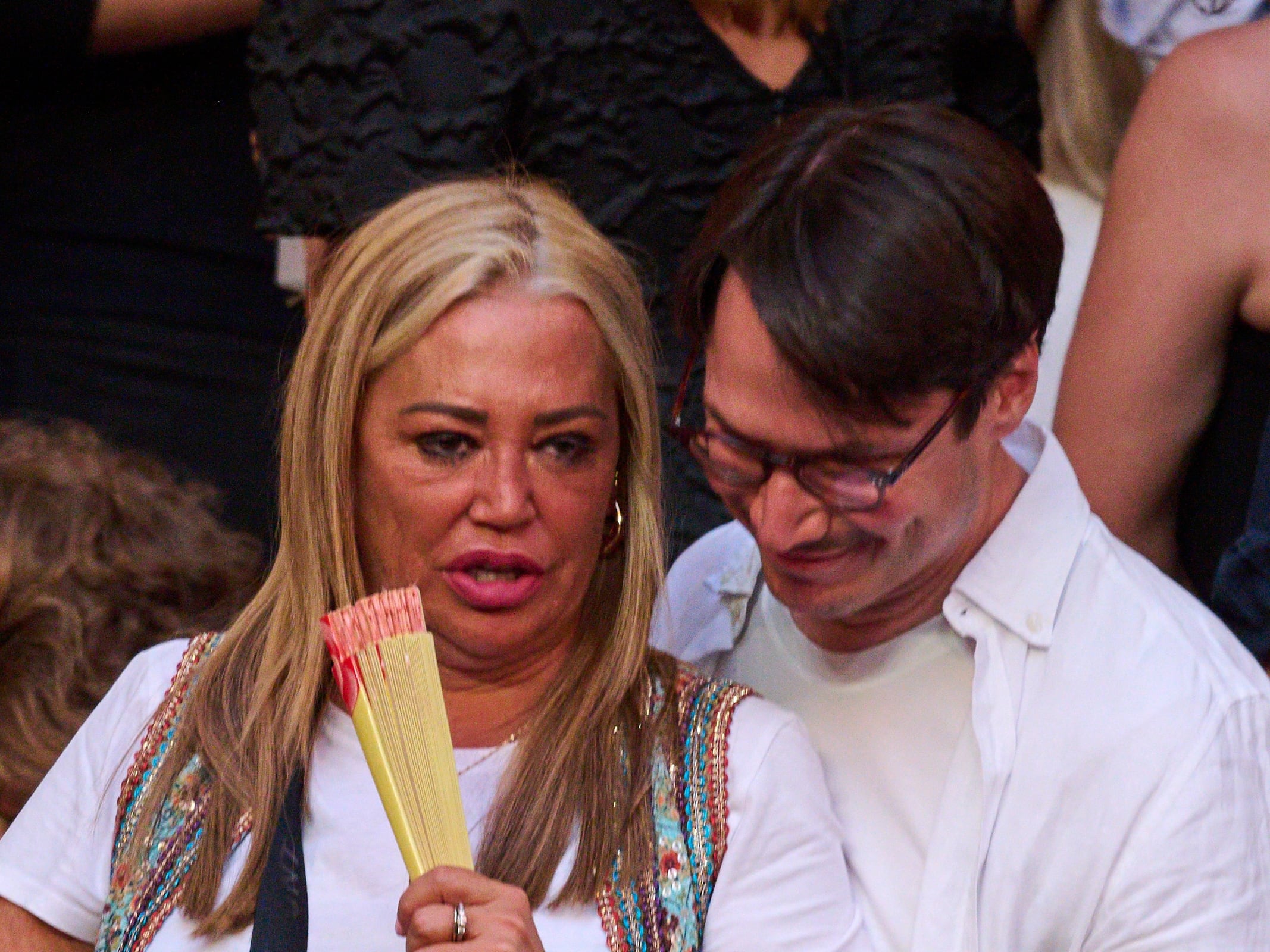 Belén Esteban y Martín Bianchi en el concierto de Luis Miguel en Madrid.