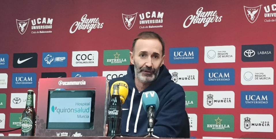 Sito Alonso comparece ante los medios en la previa del duelo contra Força Lleida