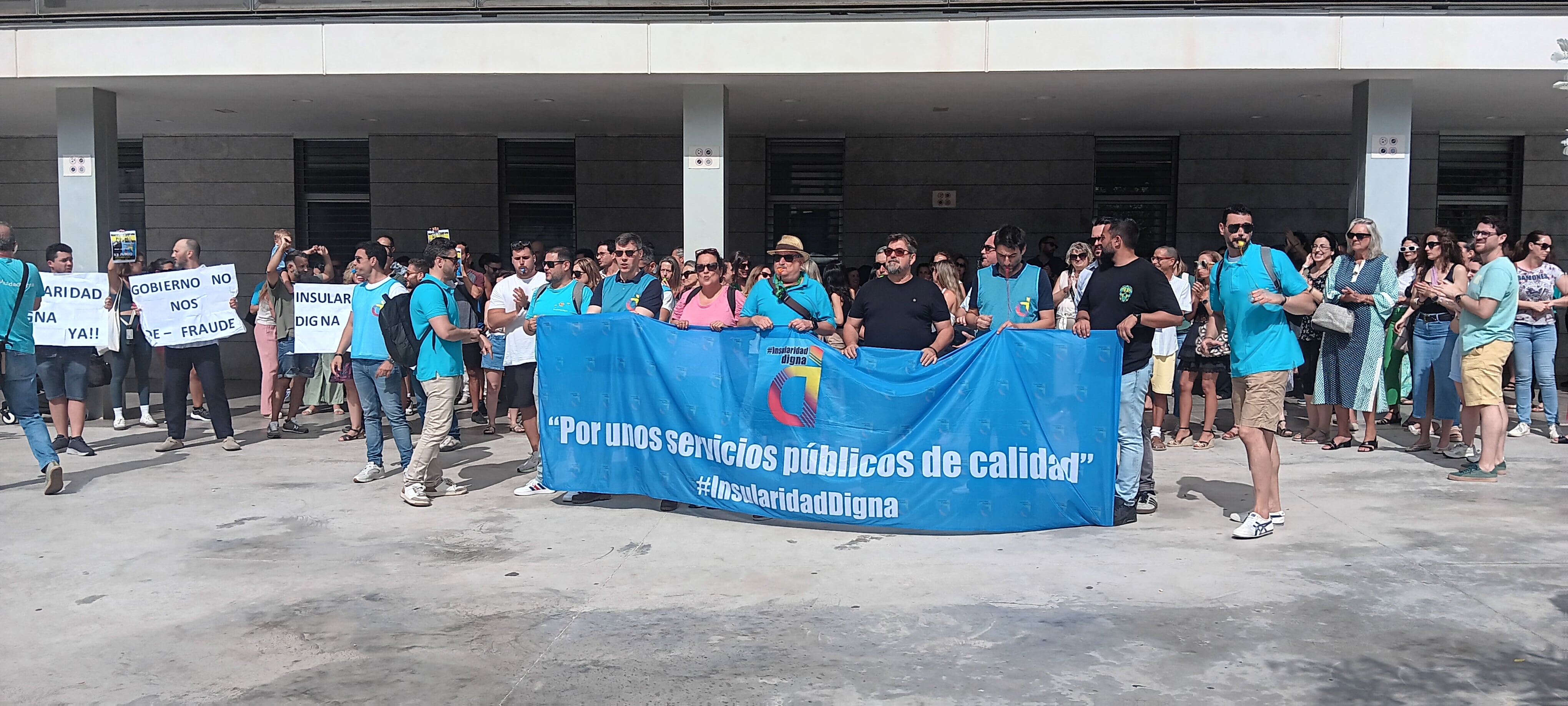 Imagen de archivo de movilizaciones sindicales en Ibiza reclamando el plus de insularidad