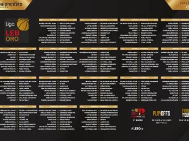 Calendario completo LEB Oro 2021-22