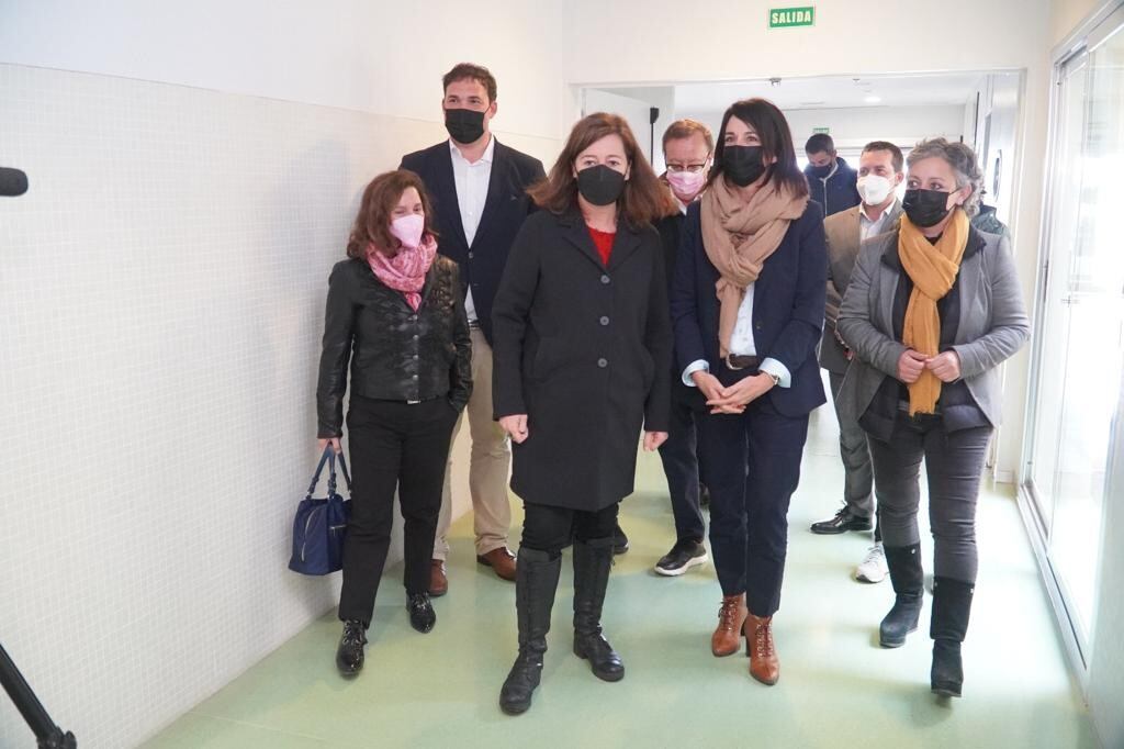 Un momento durante la visita de Armengol a Formentera