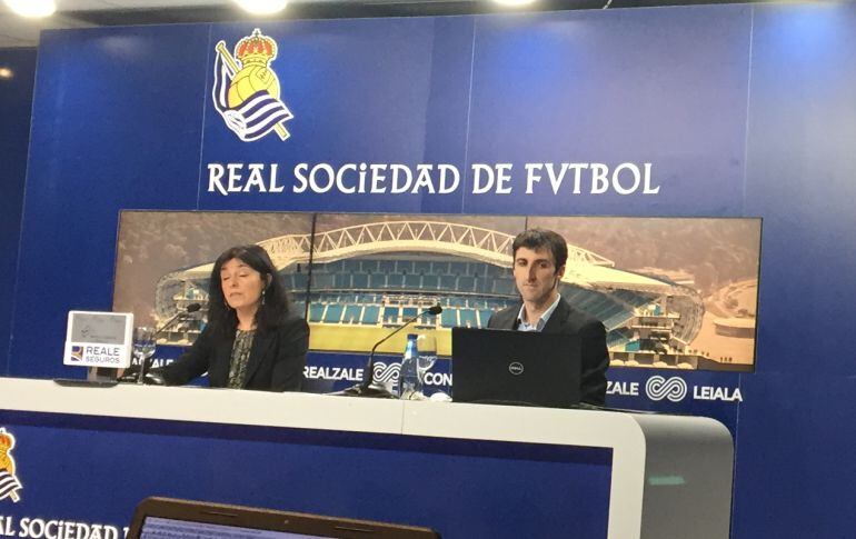 Imagen de la rueda de prensa celebrada en el estadio Anoeta
