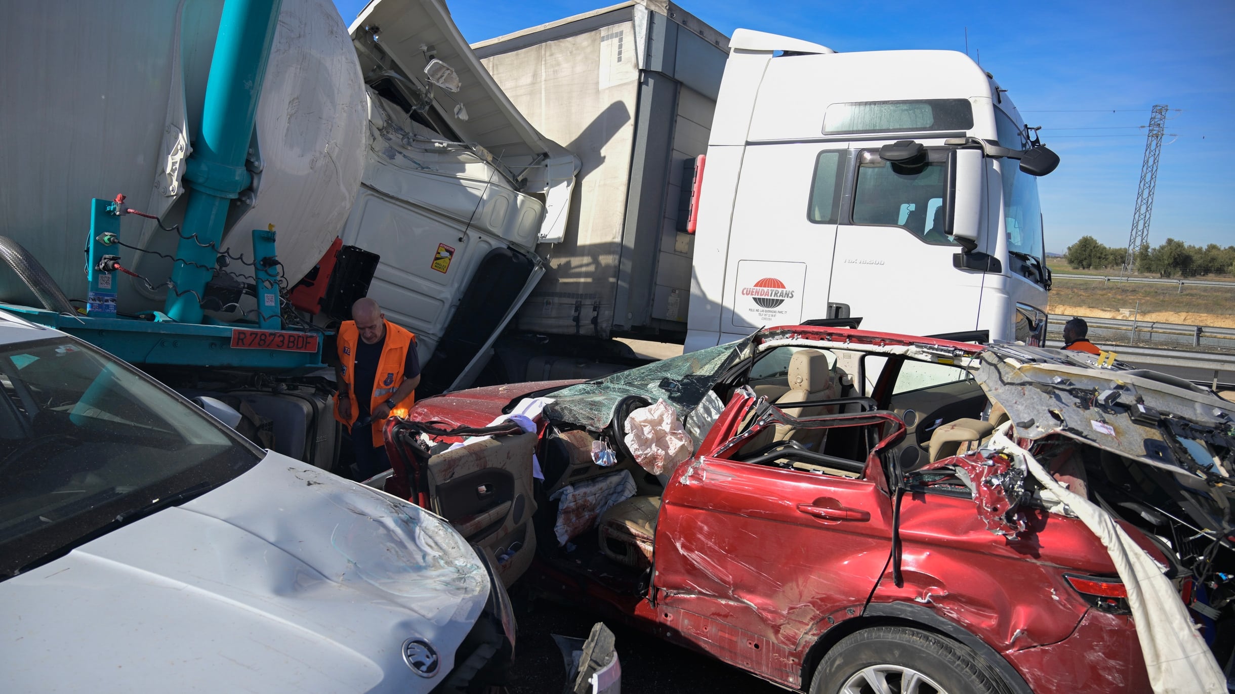 Accidente múltiple en la A-4.