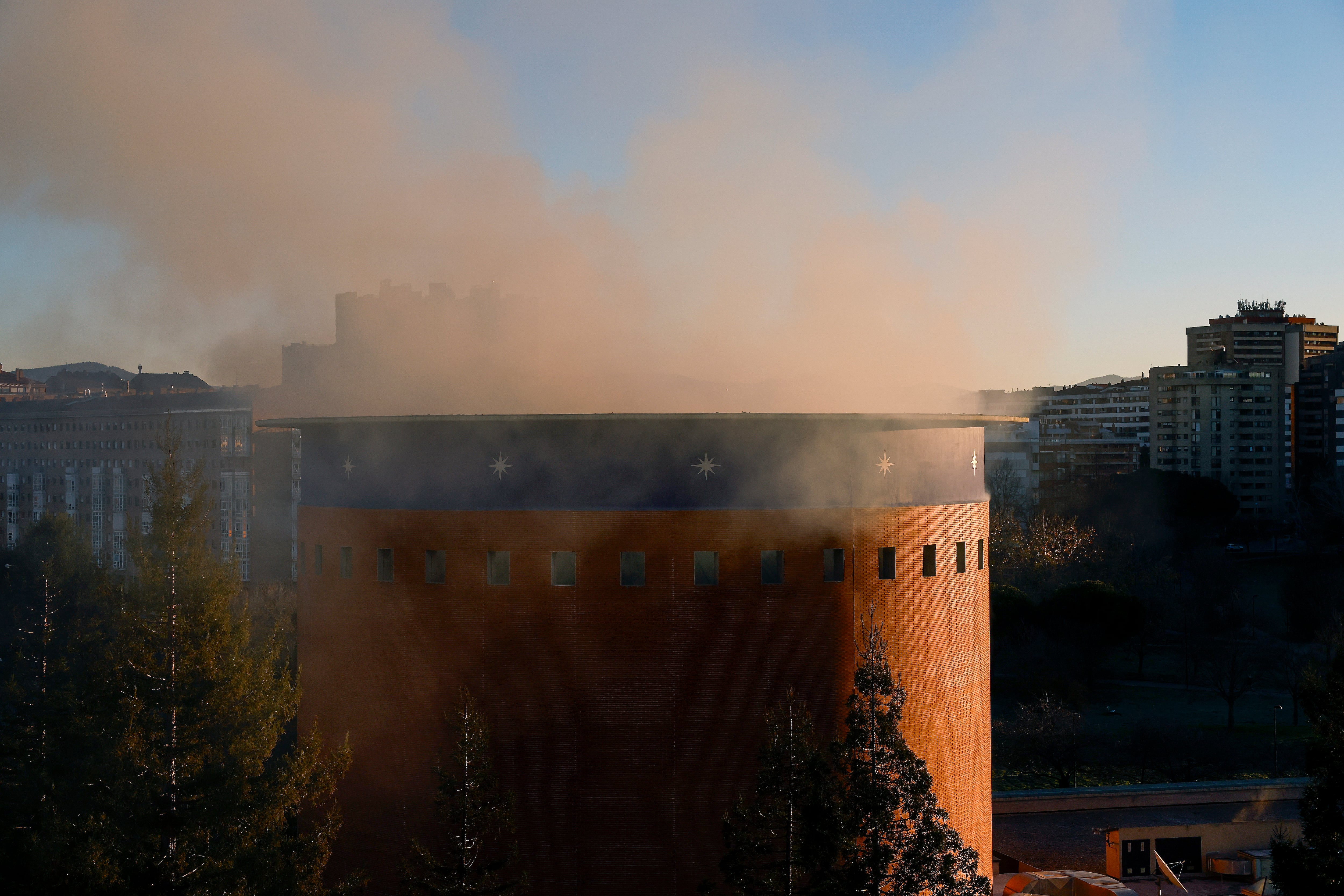 Incendio en el Planetario de Pamplona