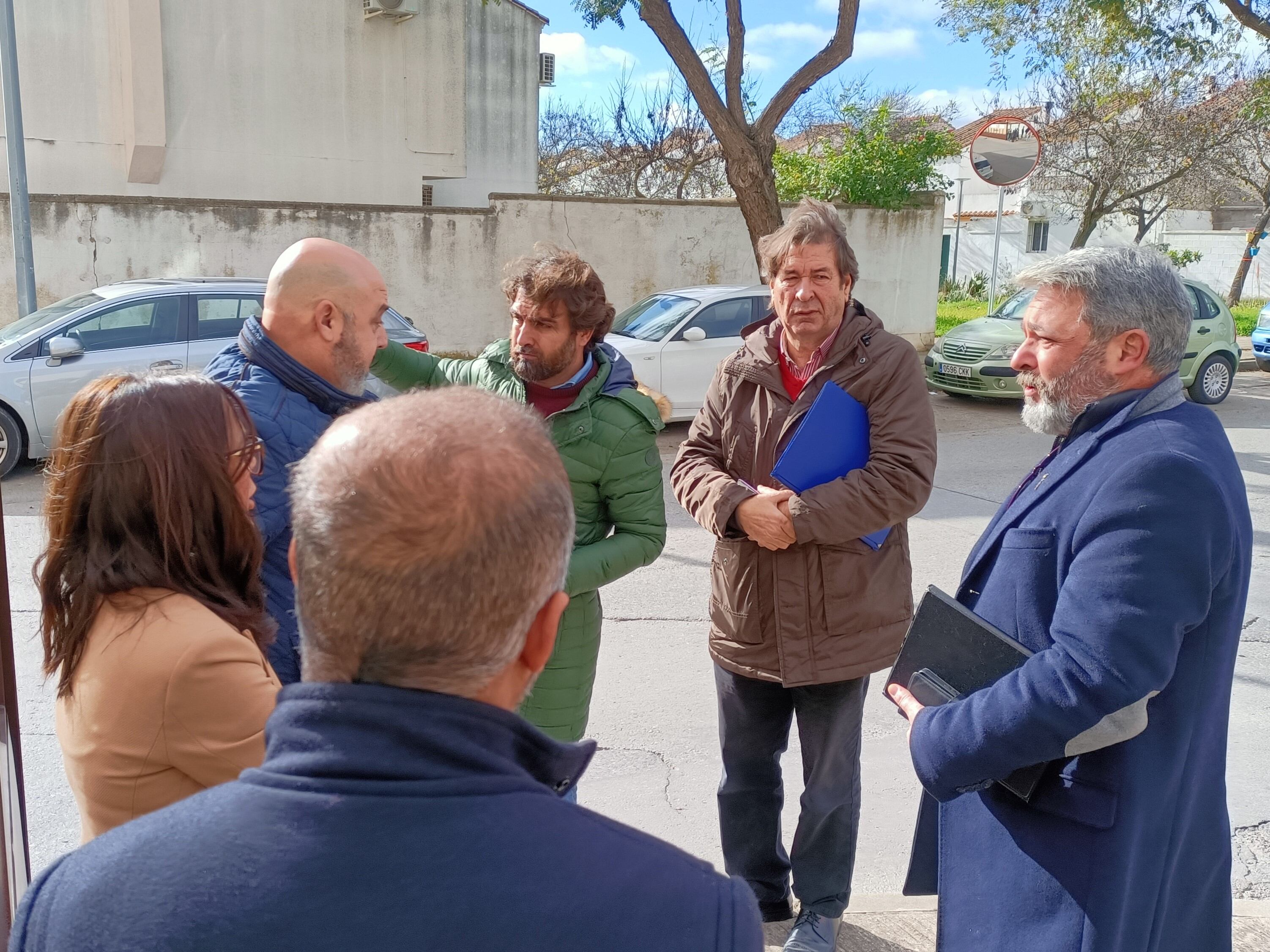 Rubén Pérez durante una visita a Jardines de Nazaret