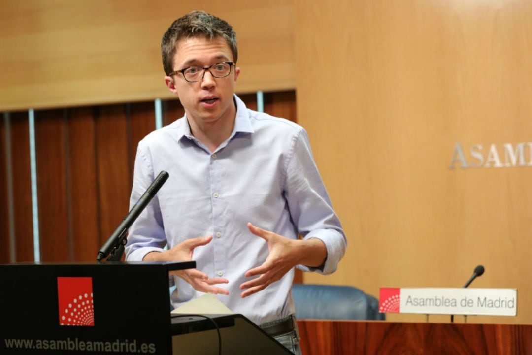 Íñigo Errejón, en una imagen en la Asamblea de Madrid. 