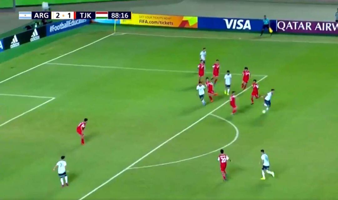 Así fue la ruleta de Matías Palacios en el Mundial sub 17