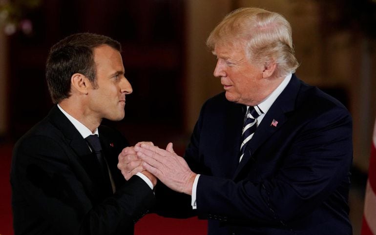 Emmanuel Macron y Donald Trump, durante su encuentro en la Casa Blanca. 