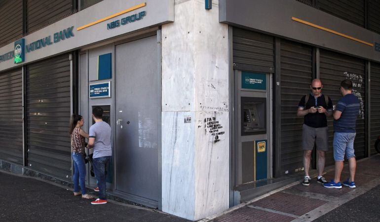 Normalidad en las entidades bancarias de Atenas.