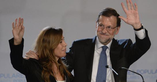 Alicia Sanchez Camacho y Mariano Rajoy en el acto