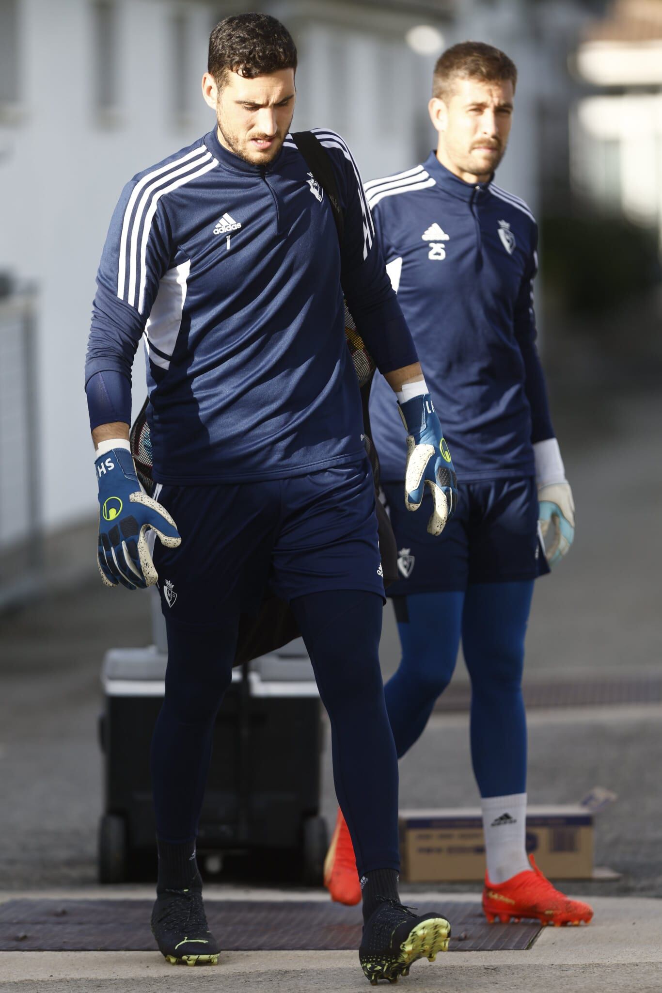 Sergio Herrera y Aitor Fernández en un entrenamiento anterior en Tajonar