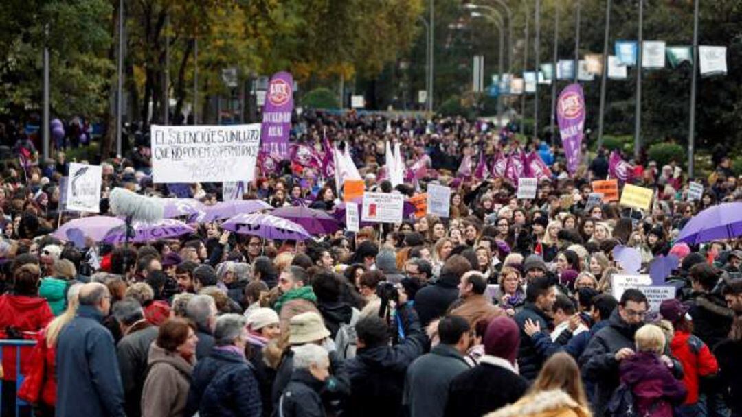 Manifestación feminista en España.