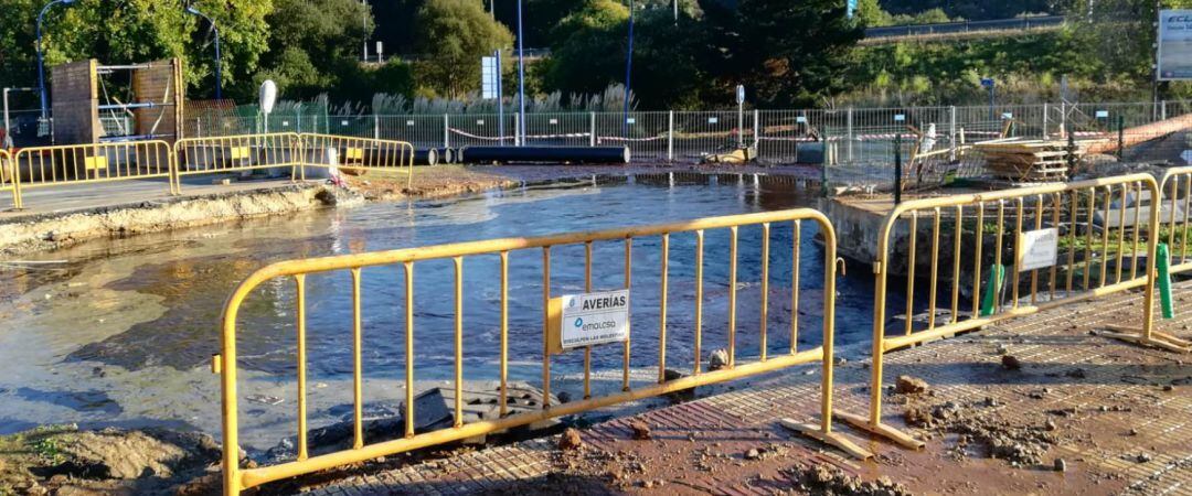 Rotura de la tubería del agua