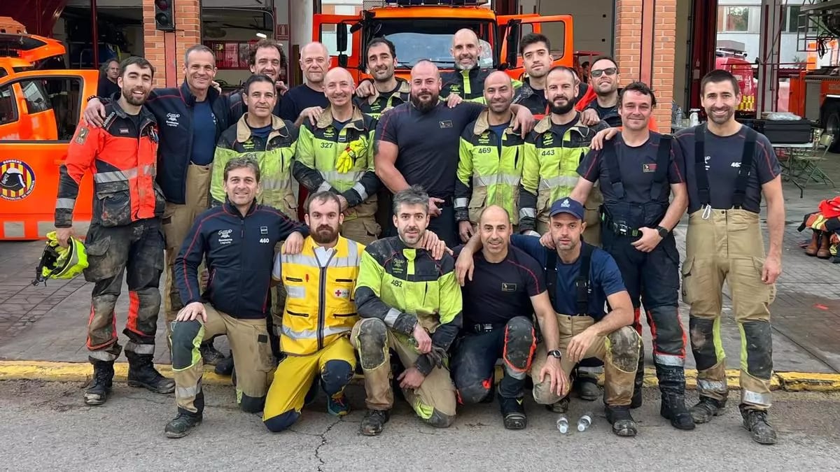 Bomberos del CEIS Rioja en Valencia