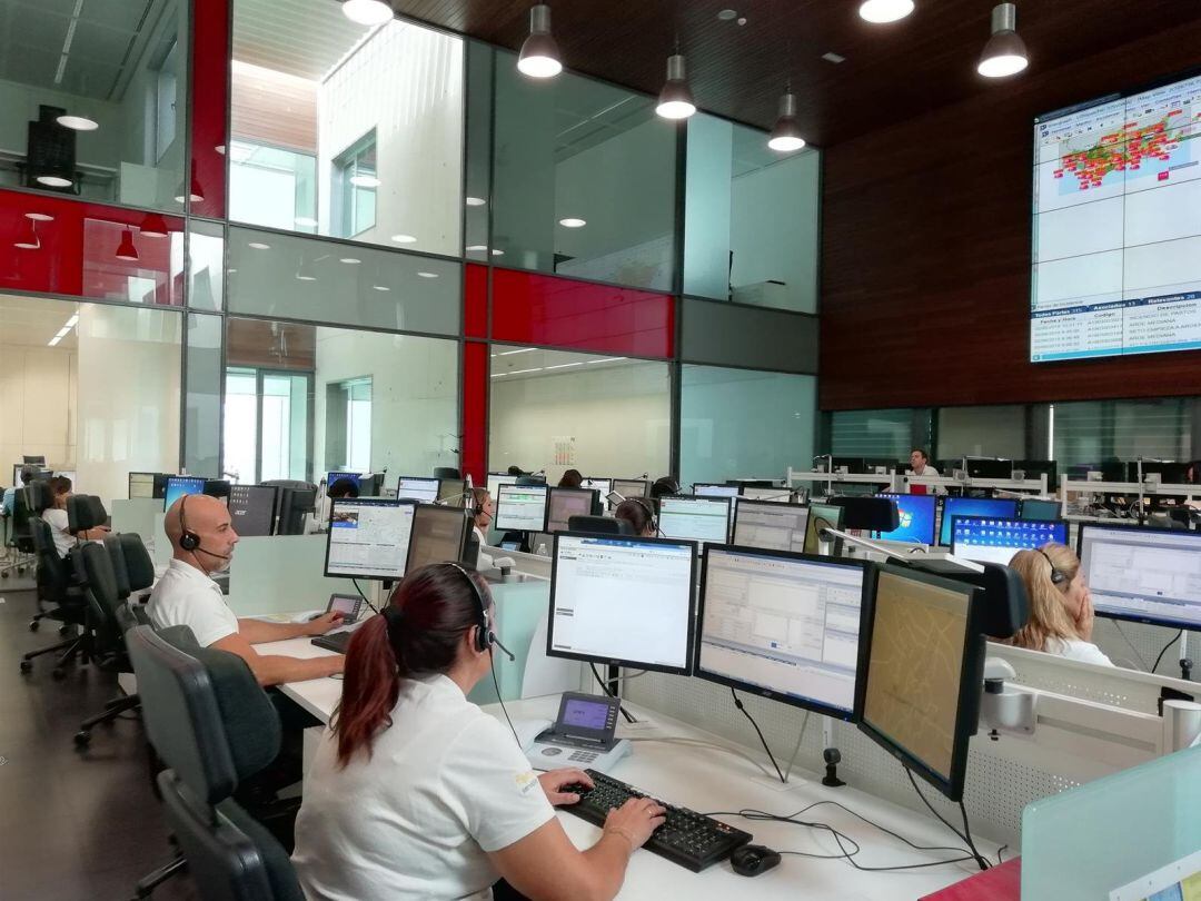 Sala del servicio de Emergencias 112