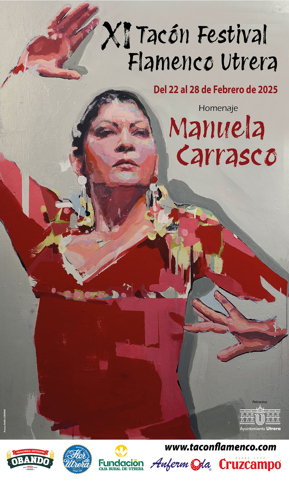 Cartel del utrerano Rafael Guerrero García para el homenaje a Manuela Carrasco