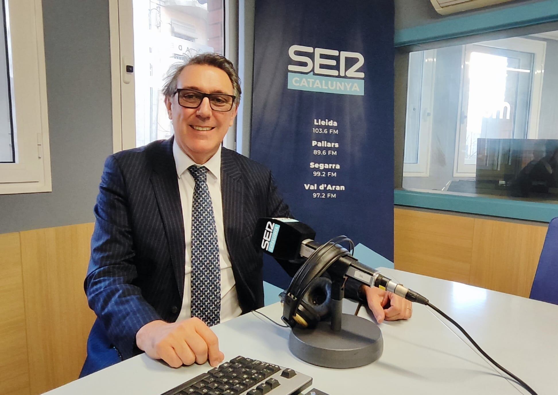 Un moment de l&#039;entrevista a Josep Maria Domingo de Centre Gestor Lleida, SA i Advocats-Centre Gestor, a Ràdio Lleida.