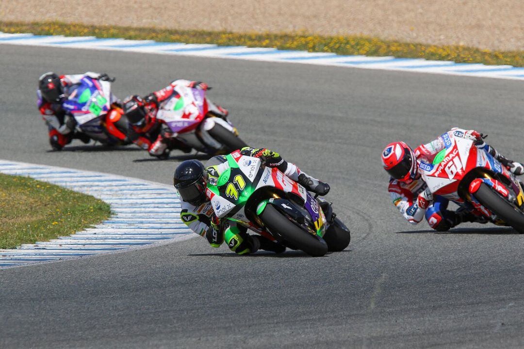 Simulacro de la carrera de MotoE en el Circuito este martes