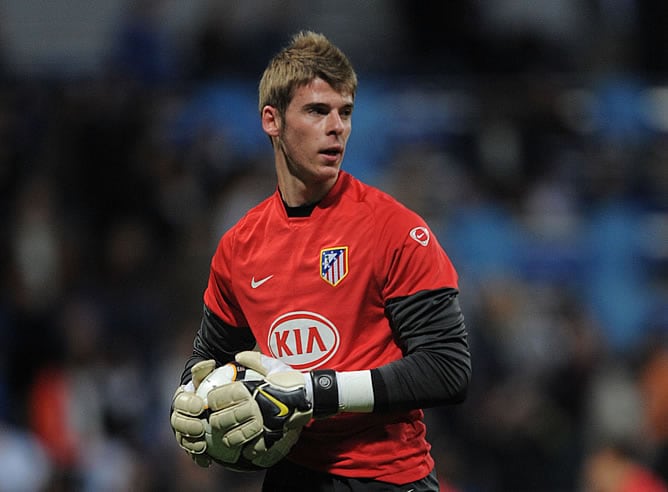 De Gea, durante un partido con el Atlético