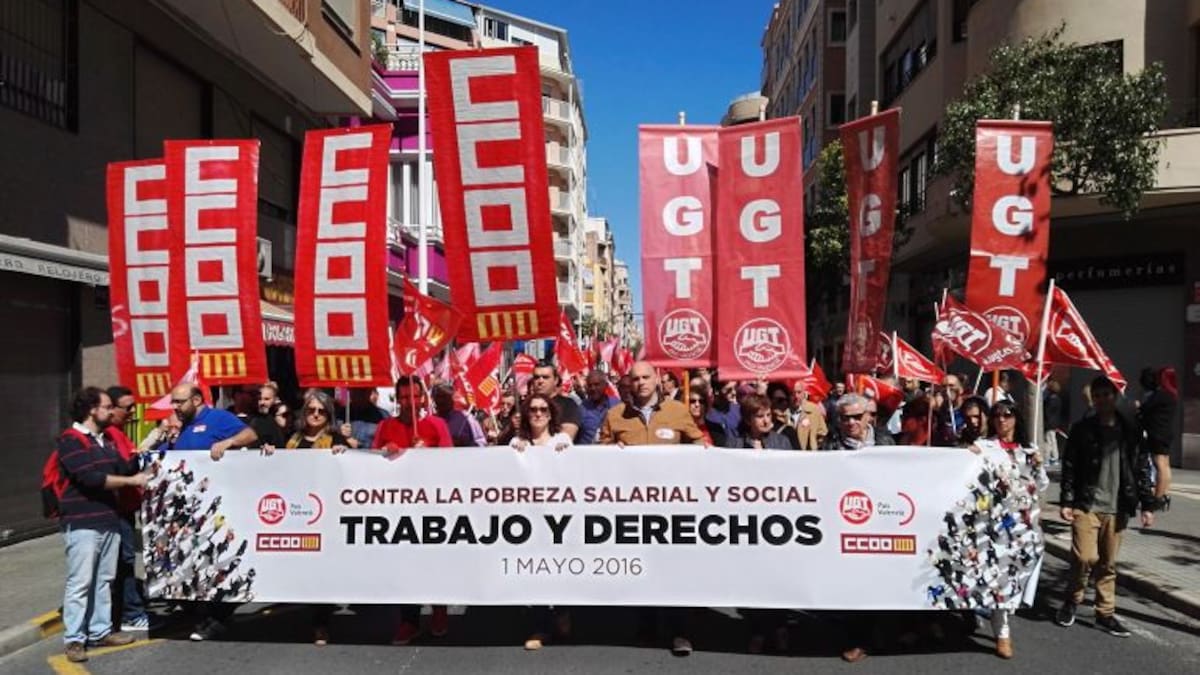 Los sindicatos hacen un llamamiento al 1º de mayo por "salarios, vivienda y democracia"