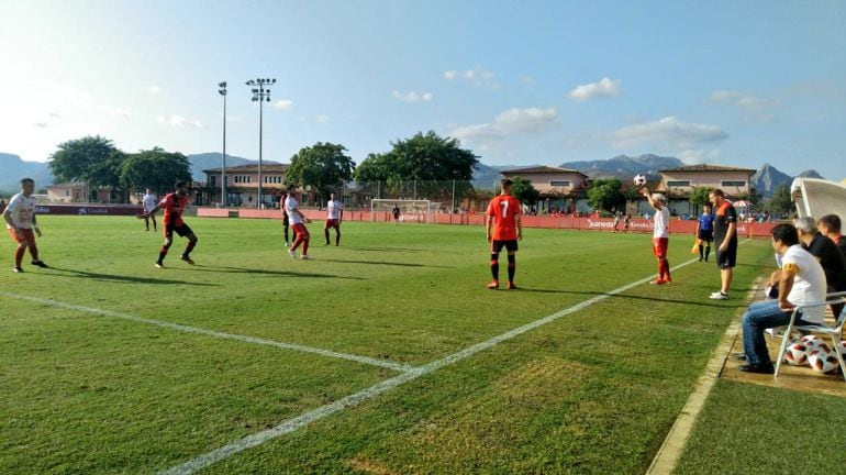 Imagen del partido entre el Mallorca B y el CD Ibiza