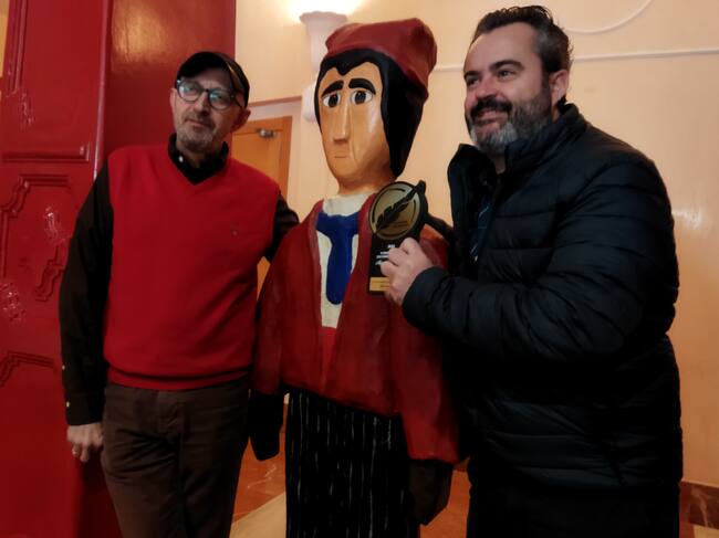 Joanfra Rozalén y Raül Llopis presentando la campaña del Betlem de Tirisiti 2022-2023.