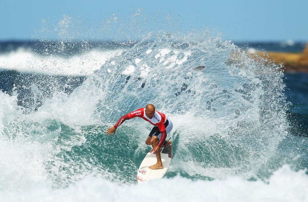 Kelly Slater, en una prueba de surf celebrada en Estados Unidos