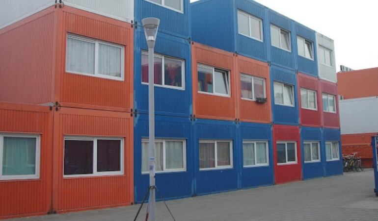 Contenedores convertidos en casas.