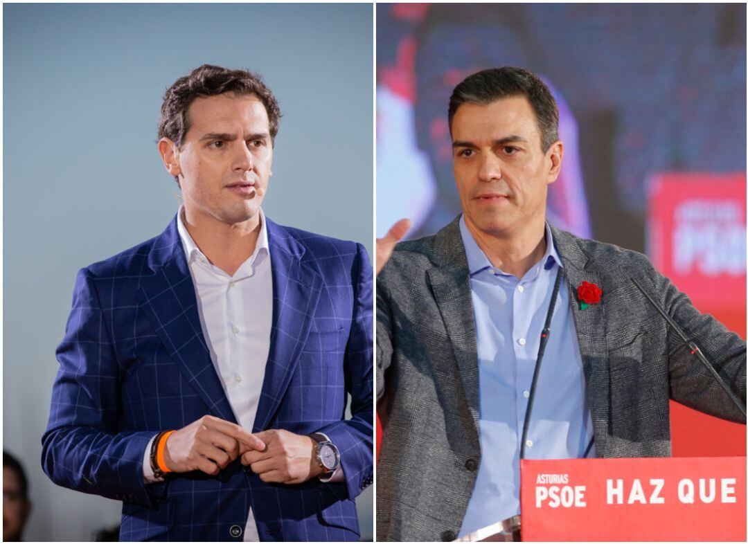 Albert Rivera (Ciudadanos) y Pedro Sánchez (PSOE)