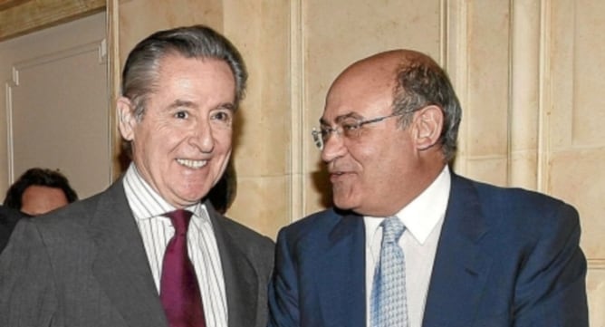 Miguel Blesa, expresidente de Caja Madrid, y Gerardo Díaz Ferrán, expresidente de la CEOE, en una imagen de archivo