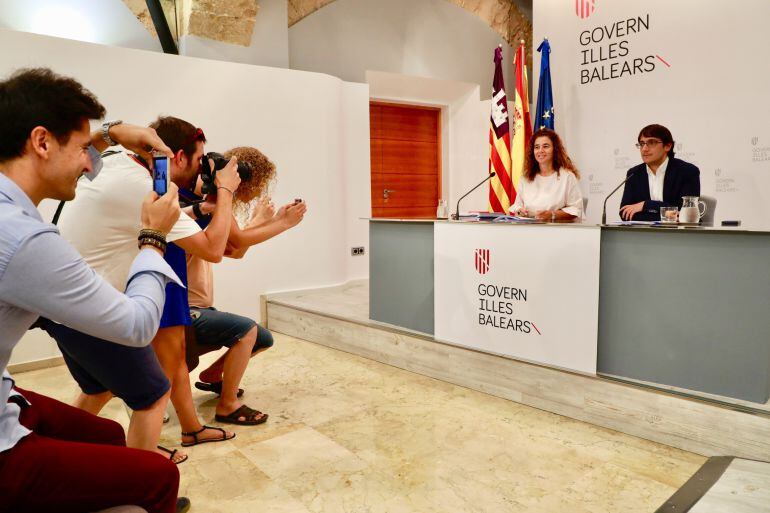 Imagen de la rueda de prensa posterior al Consell de Govern