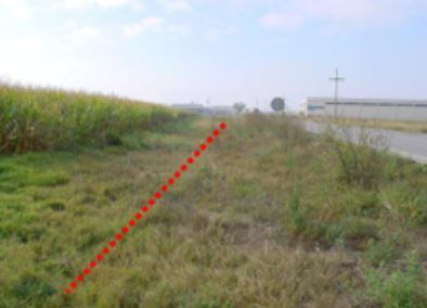 Trazado de la conducción paralelo a la carretera, Travesía de Zaragoza