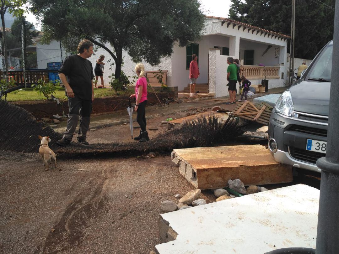 Imágenes tras el paso de la torrentada.