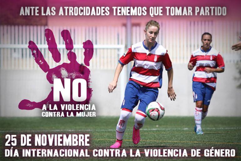 Cartel conmemorativo del 25-N por parte del Granada CF